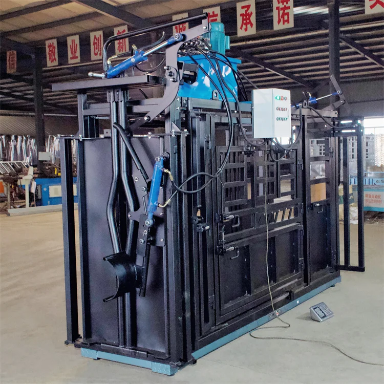 Livestock Equipment Cattle Crush Heavy Duty Automatic Hydraulic Crushed Cattle Bones