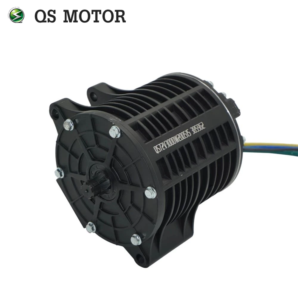 QS 138 3kW 72V100KPH old appearance mid drive motor with belt design