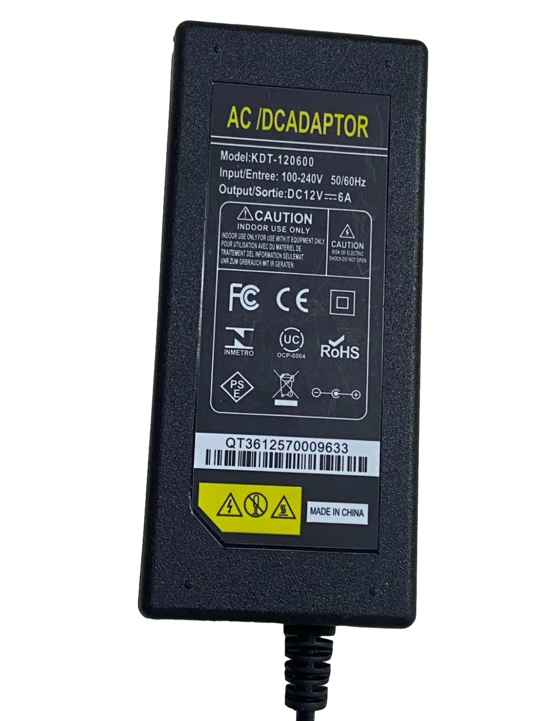 High Quality 12V 6A 72W AC DC Power Supply Adapter Single with Desktop