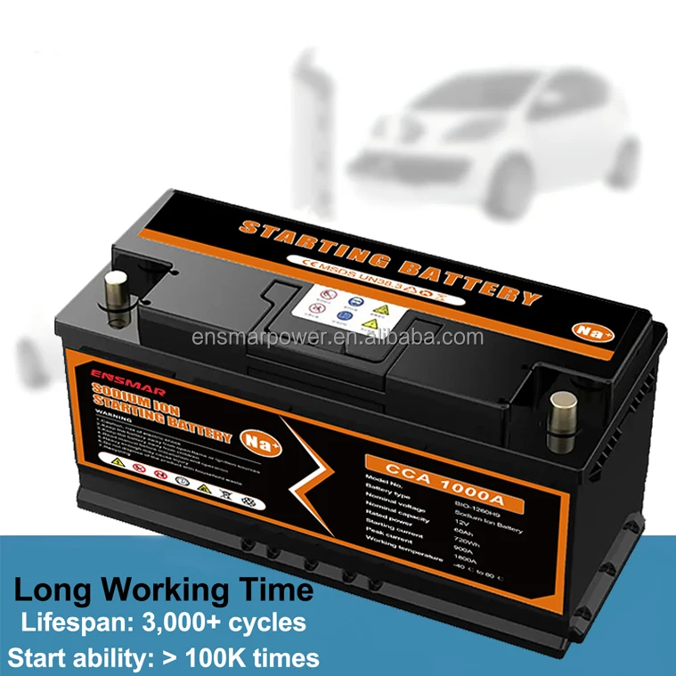 ensmar auto accumulator car battery maintenance free 12 volt na ion starter din 60 750 amp truck