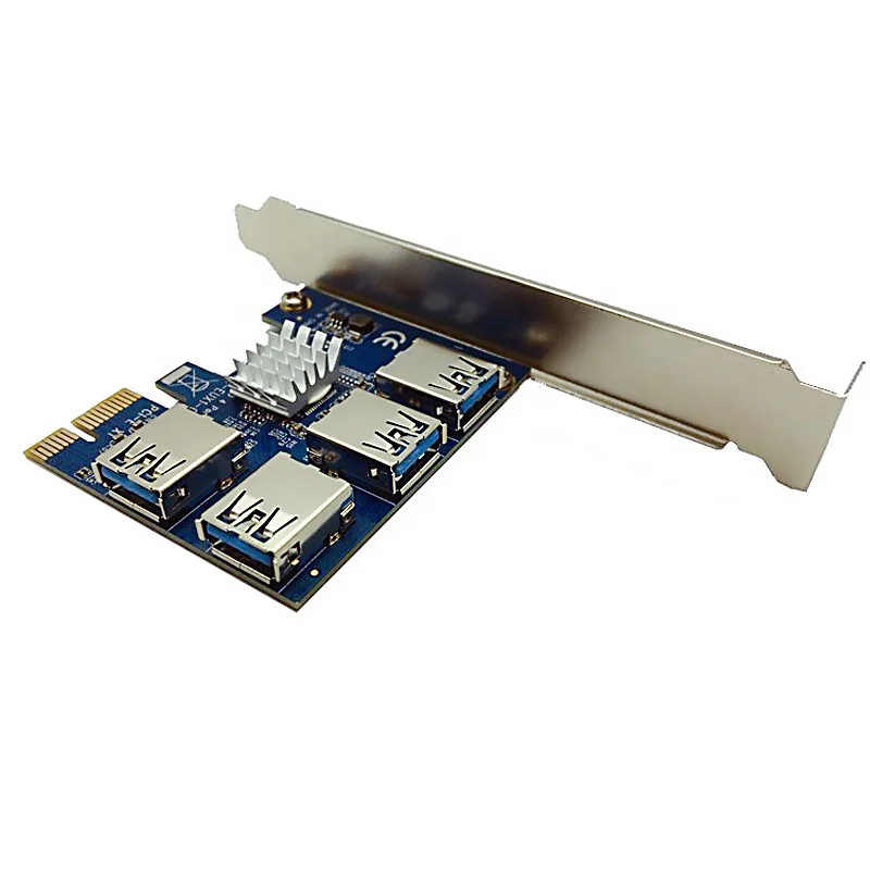  4 порта USB 3 0 Райзер-карта PCI-E от 1 до PCI Express 16X слот внешний адаптер PCIe порт множитель карты для майнинга