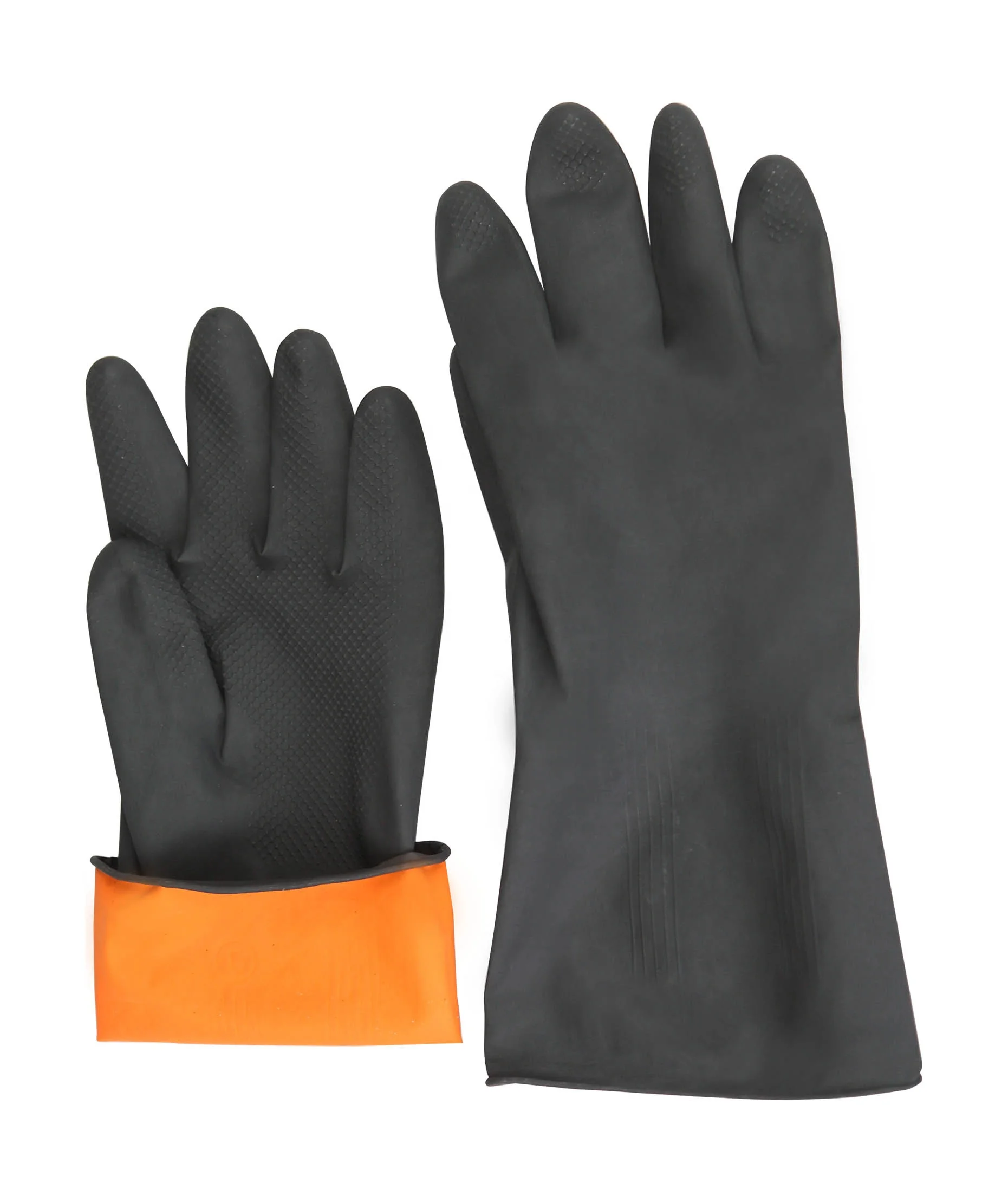 Black Smooth Chemical-resistant Palm Heavy Duty Industrial Builder Latex/ Rubber Glove Latex Anti-slip,water Proof 2-3 Years