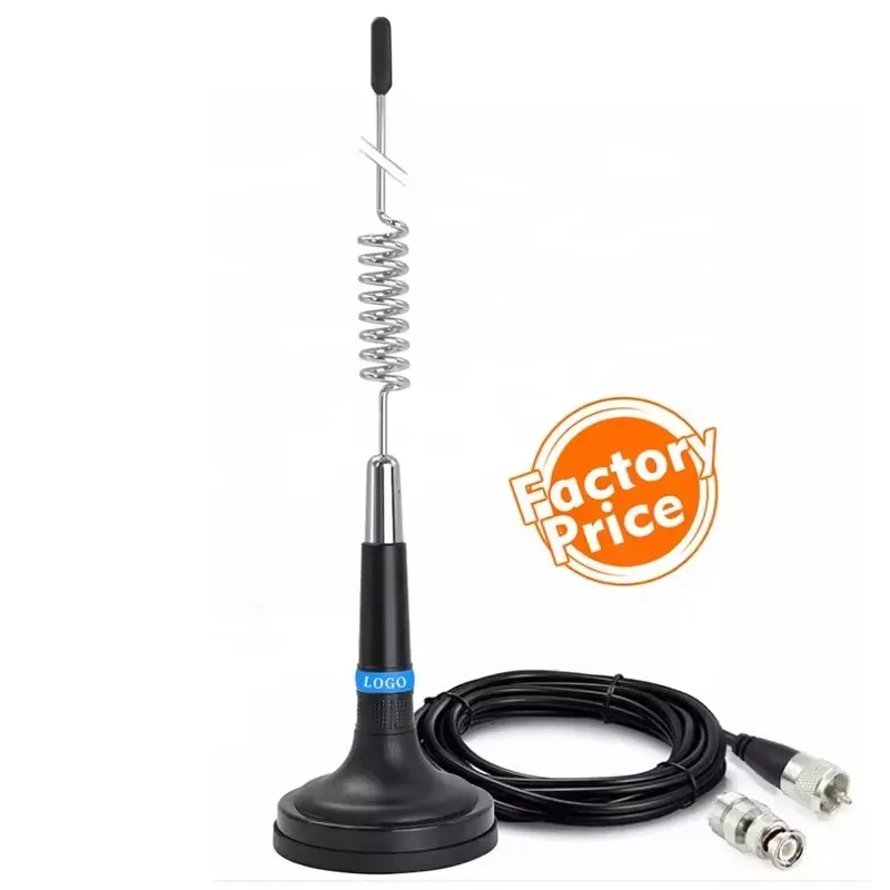 CB antenna factory supply car radio antenna  With Spring Barrel Magnetic Base Mount Folded Whip 27mhz  CB Car Antenna