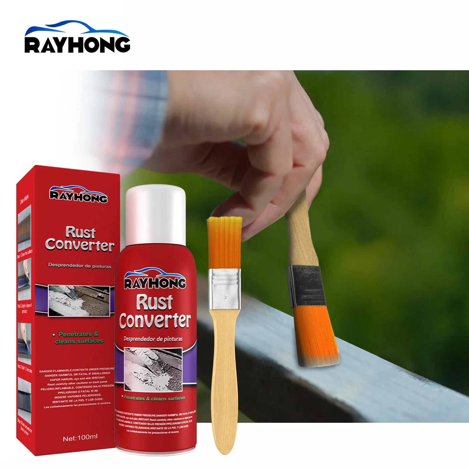 100ml Car Anti-rust Rust Remover Paste Multi Purpose Chassis Rust Converter Repair Protect Iron Metal Surfaces Maintenance Clean