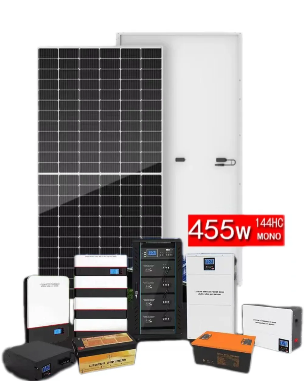 PV Panel  400W 450w 470w  mono perc Transparent Bifacial Solar Panel Price