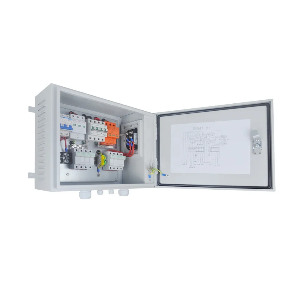 Built-in breaker and surge protector Solar PV combiner box