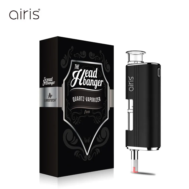 Isolated bubbler airflow quartz wax pen airistech Headbanger concentrate vaporizer dip and dab 2 in 1 two coils used