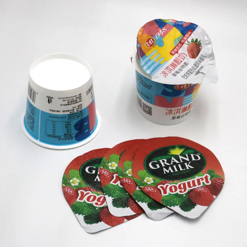 High quality IML yogurt cup yoghurt container aluminum foil lid