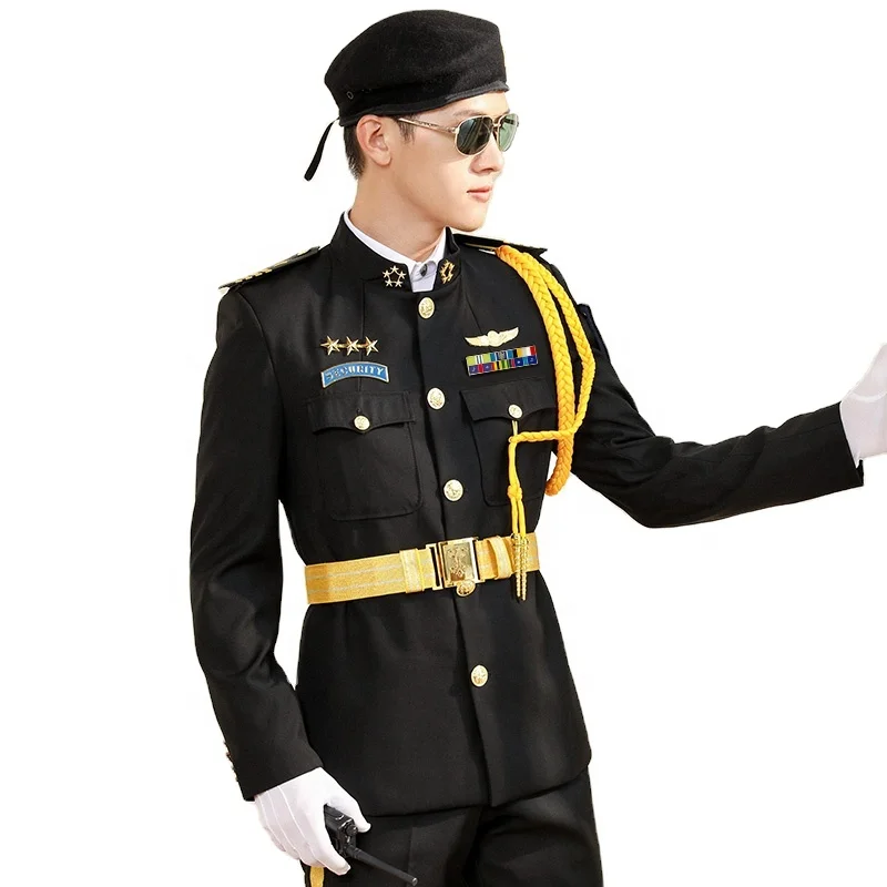 Factory Wholesale Black Security Safety Work Uniform Security Guard Uniforms