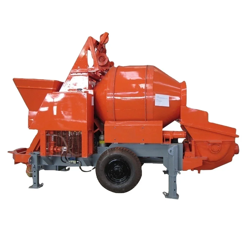 Concrete mixing concrete pump Trailer concrete pump with mixer
