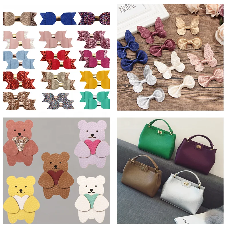 30CMx136CM Rolls Solid Color Lychee Grain Faux Leather Fabric For Bows Key Chains Phone Cases Litchi Leatherette