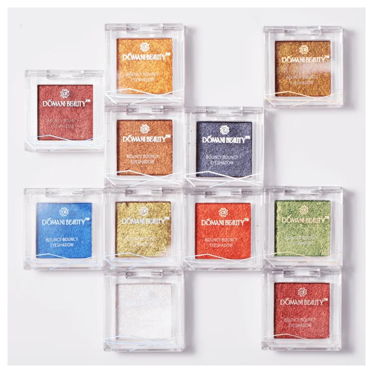 Domani Beauty Long Lasting Gold Custom Private Label Glitter Loose Pigment Cheap Red Makeup 11colors Single Eye Shadow Eyeshadow