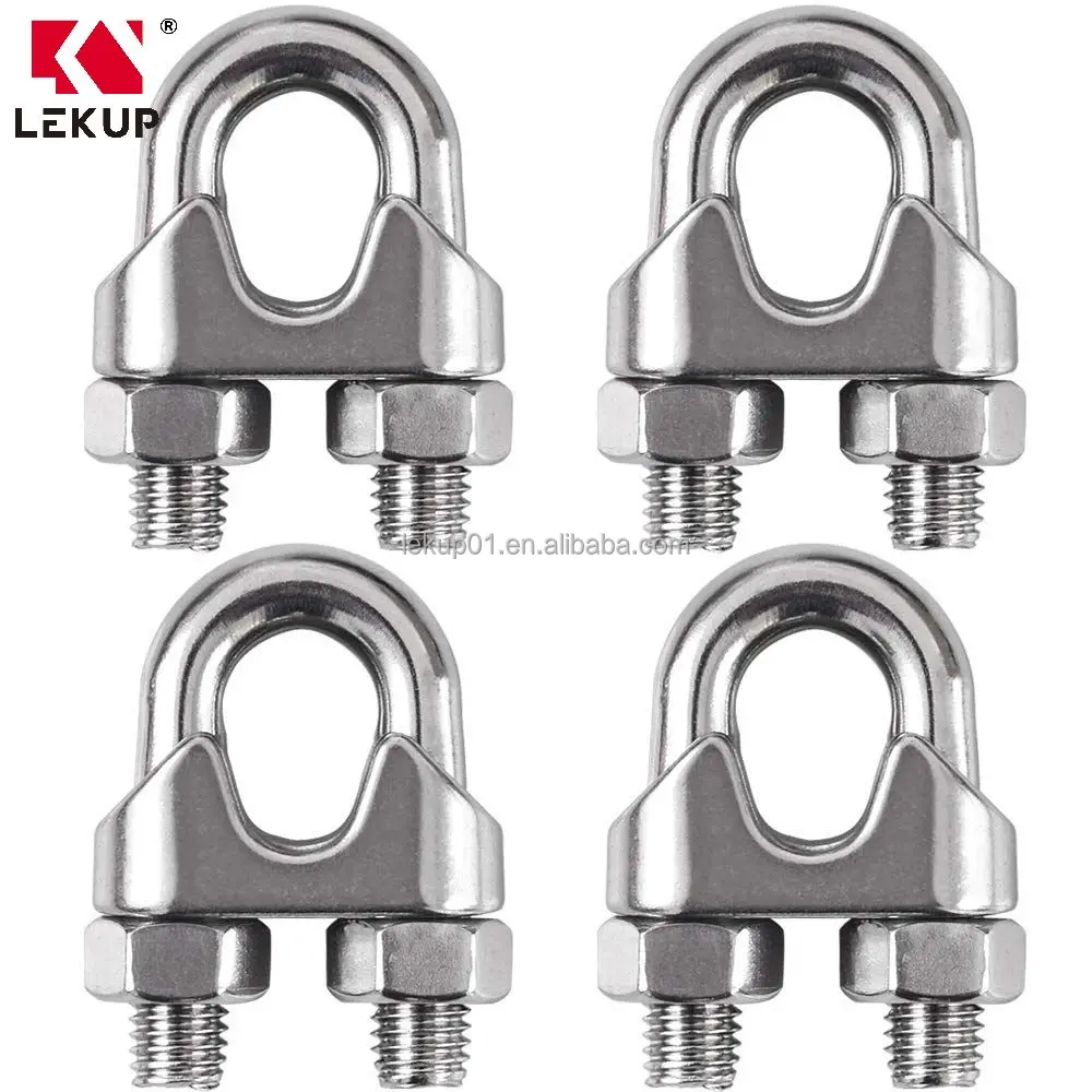 1/2 Inch M12 Wire Rope Clip 304 Stainless Steel U Bolt Saddle Fastener Cable Clamp Clip