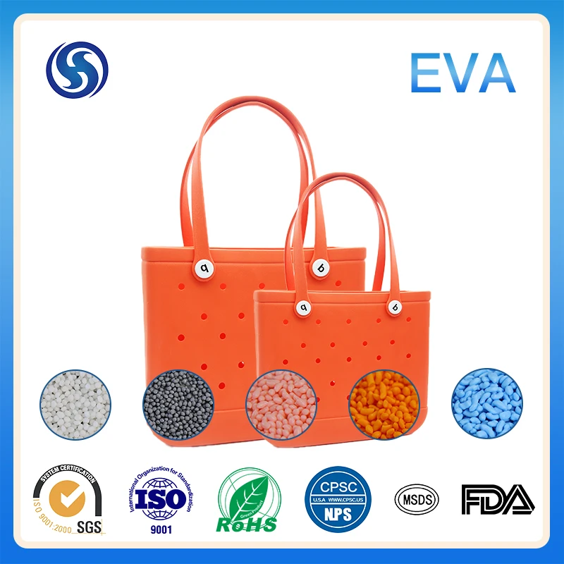 Wholesale Raw Material Used For EVA Handbag Tote Bogg Bag Quality Rubber Silicone EVA Foam Beach Bag EVA Bag