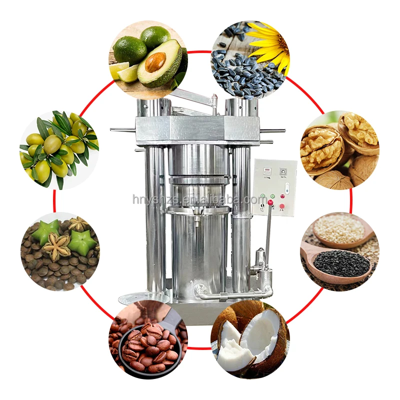 automatic oil cold press machine model y180 pressed nut coconut avocado olive copra mutard sesame hydraulic oil press machine