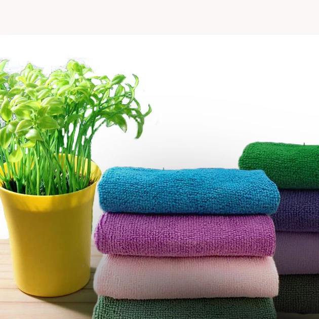 
wholesale Super Absorbent non-greasy non-linting hand towel kitchen cleaning microfiber towels 
