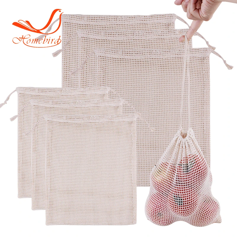 
HW0050 mesh cotton bag 100% recyclable bags cotton  (62408014135)