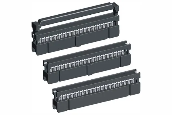 Микро-кабельные разъемы IDC для плоского кабеля, гнездовой разъем dip-типа с разъемом kinked