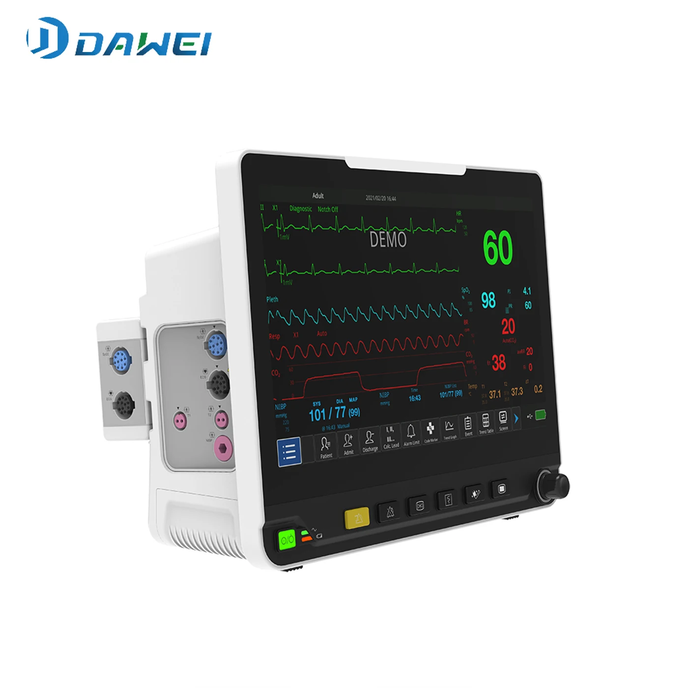 Veterinary Instrument DAWEI Animal Portable Veterinary Blood Pressure ECG EKG Multiparament Patient MonitorOther Veterinary Ins
