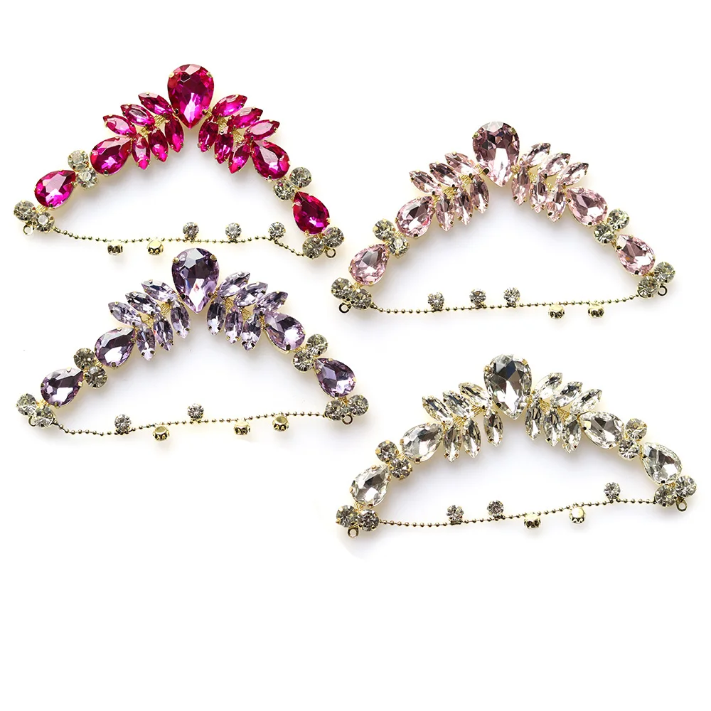 factory direct diamond V-shaped shoe decorations shoe charm wholesale accessories for women sandals