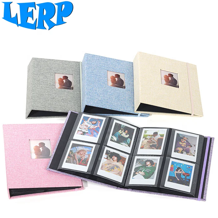 Lerp&Fabric linen with window design for instax mini 8/9/11/12  camera accessories instax film 3inch photo album