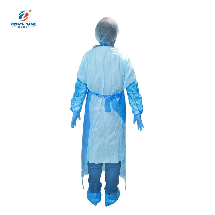 Cheap Price customised blue plastic disposable apron kitchen