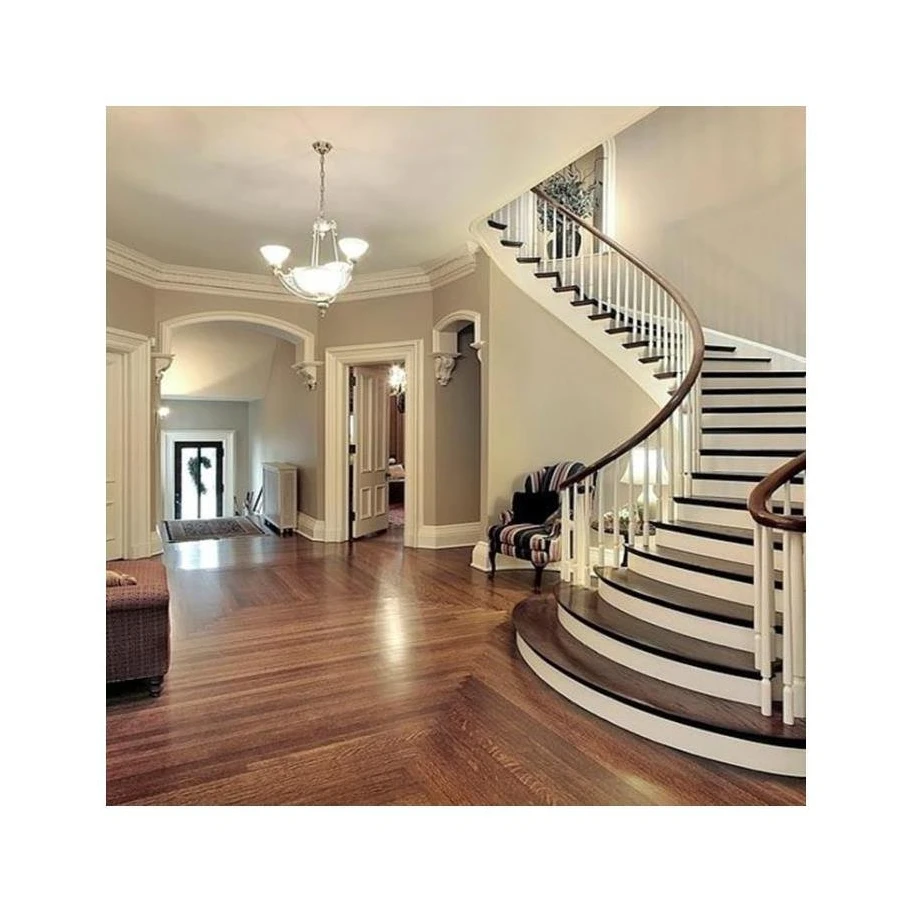 Prima curved Steel Stair Center Beam Straight Staircase Cable Railing Stringer with Wooden Step Design classicstair