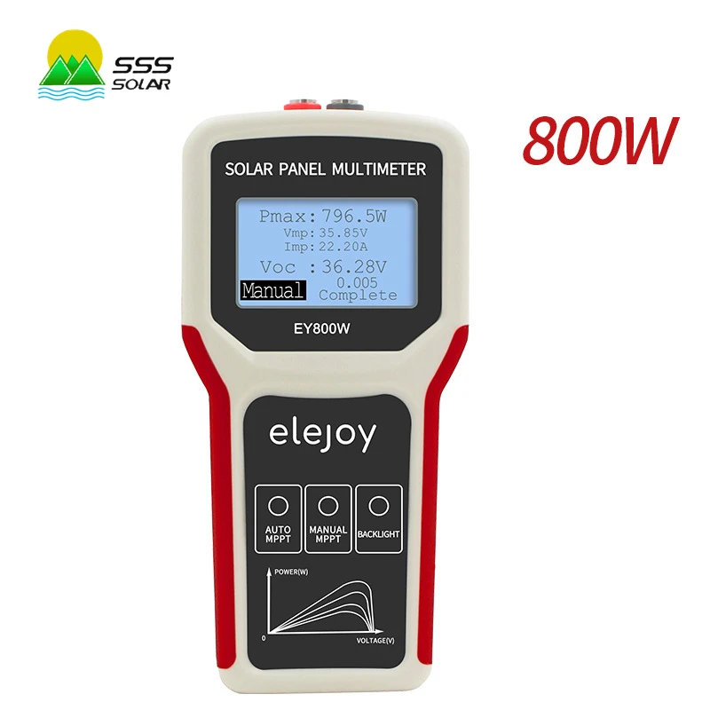 Elejoy ey800 w MPPT солнечные панели 800w тестер мультиметр с питанием счетчик парковки умный ток вспышки напряжения