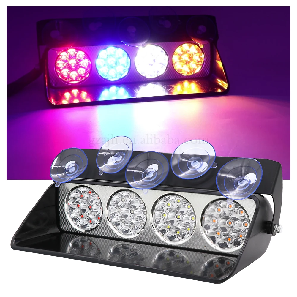 Car Styling 36 LED Strobe Light 12V Car Dashboard Emergency 18 Flashing Alert Flash Light Blue