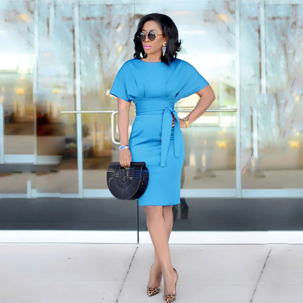 LLDRESS 2022 Wholesale 5 Colors Bodycon Dress Long One Piece Skirt For Office Ladies