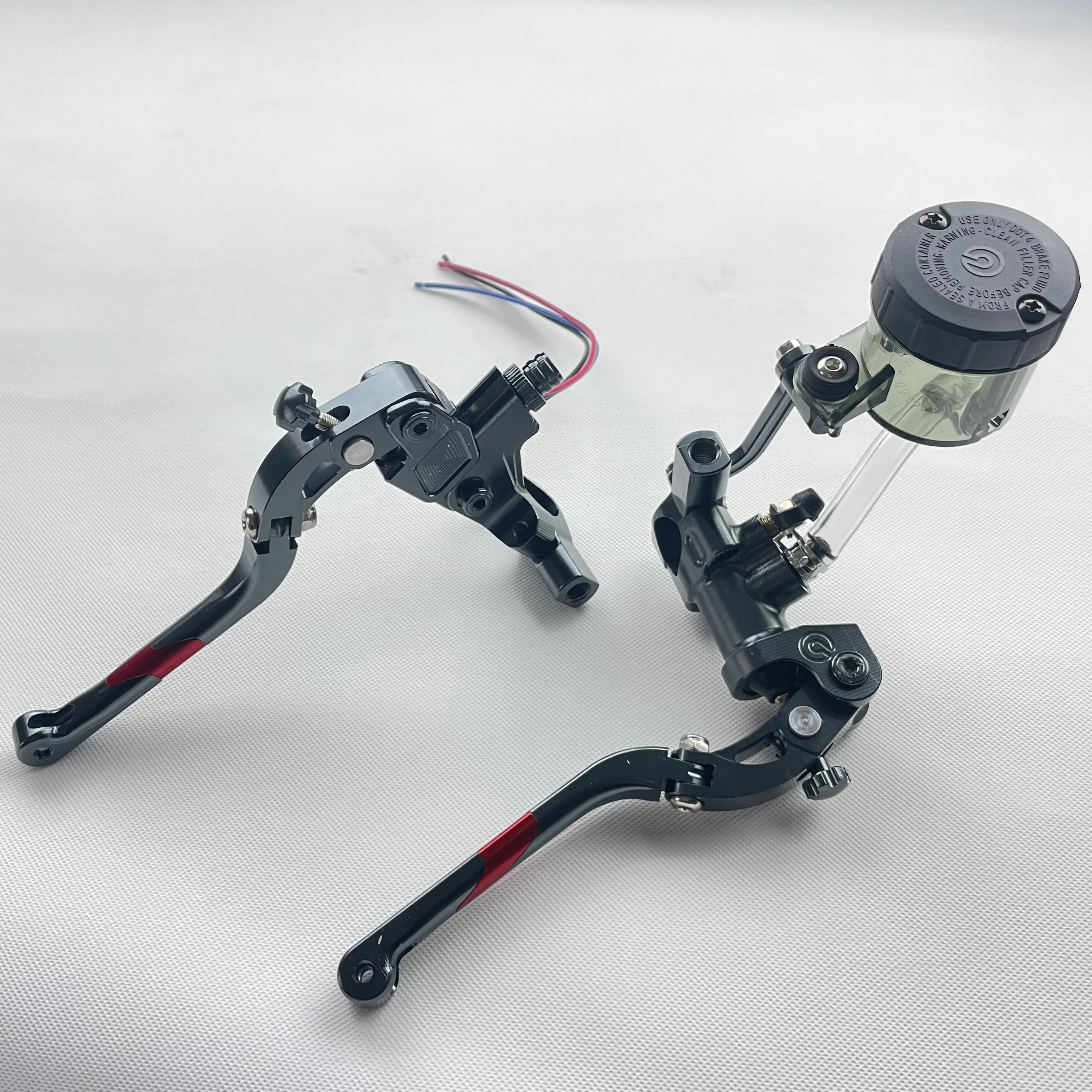 Motorcycle Hydraulic Brake Master Cylinder Pump Right Lever CNC Aluminum Universal 22mm Anodized Color 17.5mm Racing Motorcycle