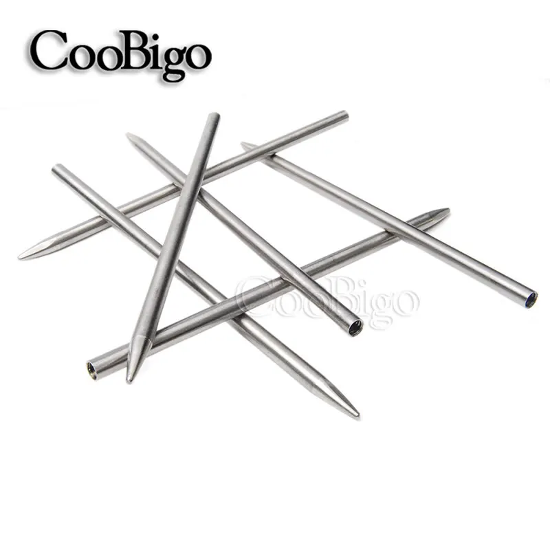 100pcs Knitting Weaving Bracelet Paracord Needle Screw Thread Shaft Tip Stitch Fid Lacing Crochet Tools DIY Accessories Steel