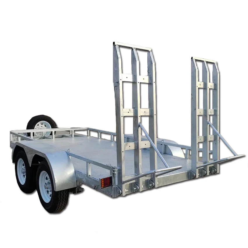 two axle electric brake mini  trailer for Skid Steer Loader/ Excavator /Car/Tractor