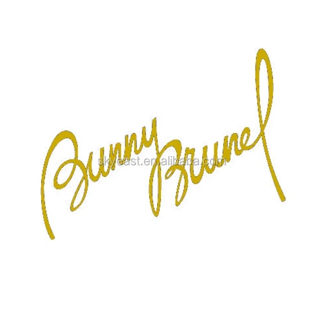 Factory direct sale Special Customized Shiny Gold Carved Signature Style Metal Nameplates