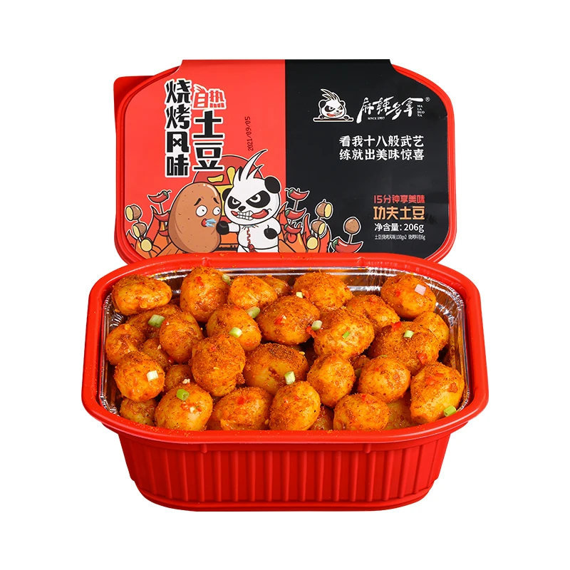New Product Spicy Self Heating Barbecue Potatoes Instant Hot Pot Food
