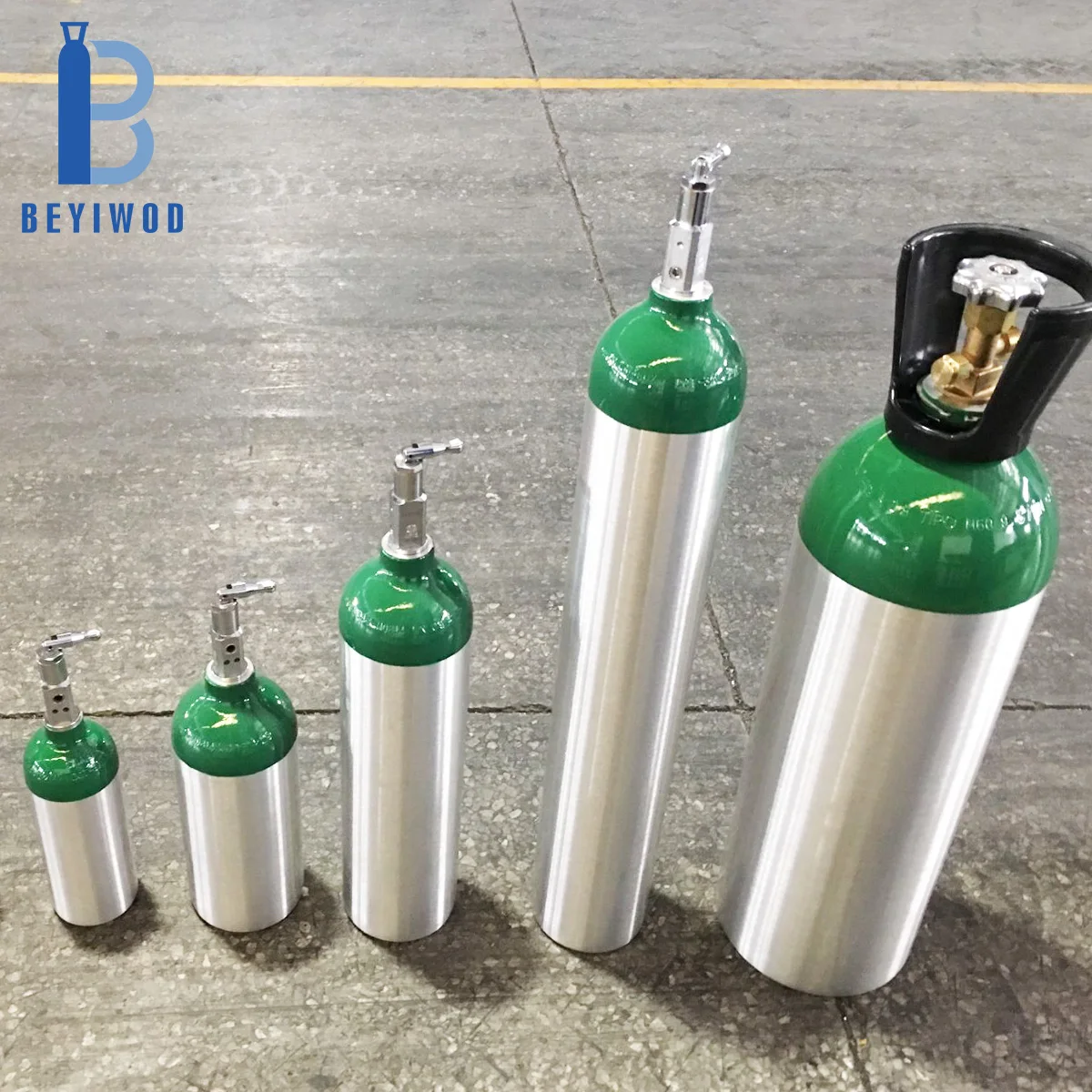 small size medical use aluminum oxygen cylinder refillable gas cylinder oxygen aluminum bottle for hospital