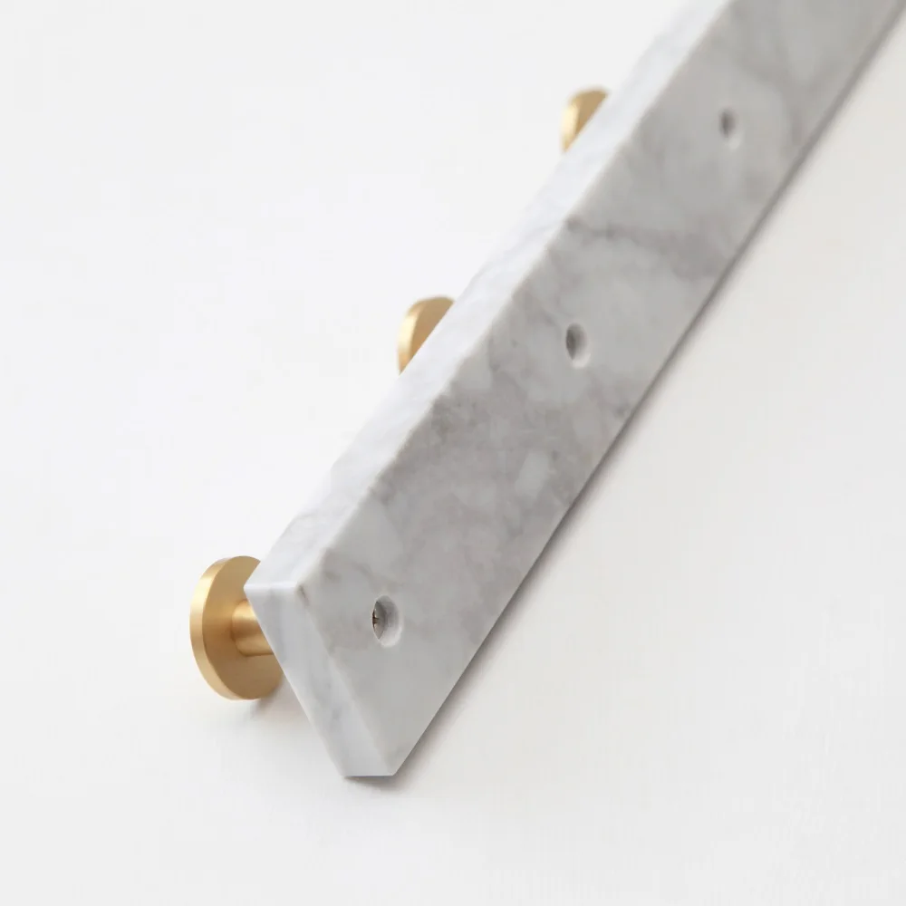 Maxery Nordic Luxury Marble Coat Hook Bathroom Creative Minimalist Hook Bedroom Coat Hook Brass