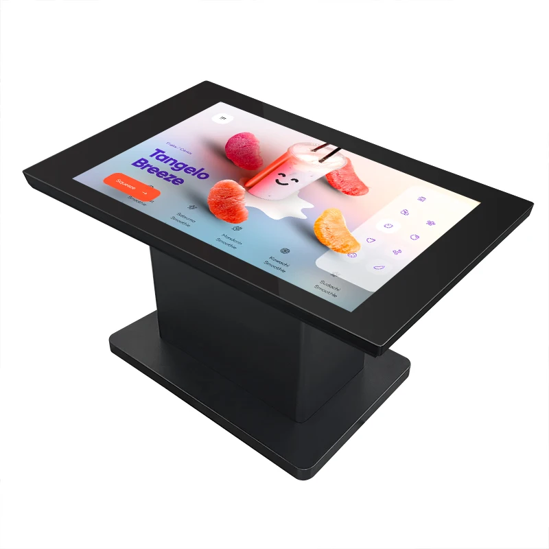 22 to 110inch optional interactive touch smart table from china for restaurant