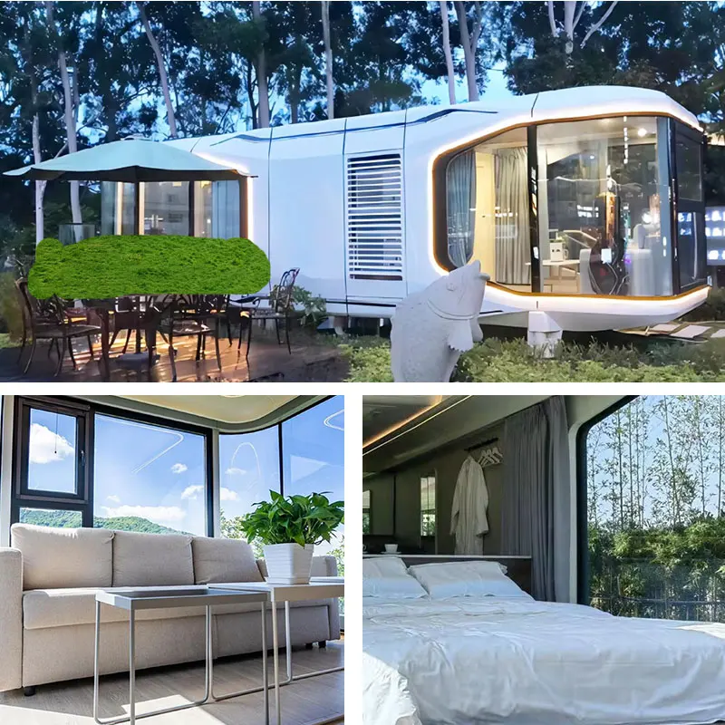 Mobile Home Steel Frame Prefab Expandable Home Capsules Space resorts Camp Living Capsules House