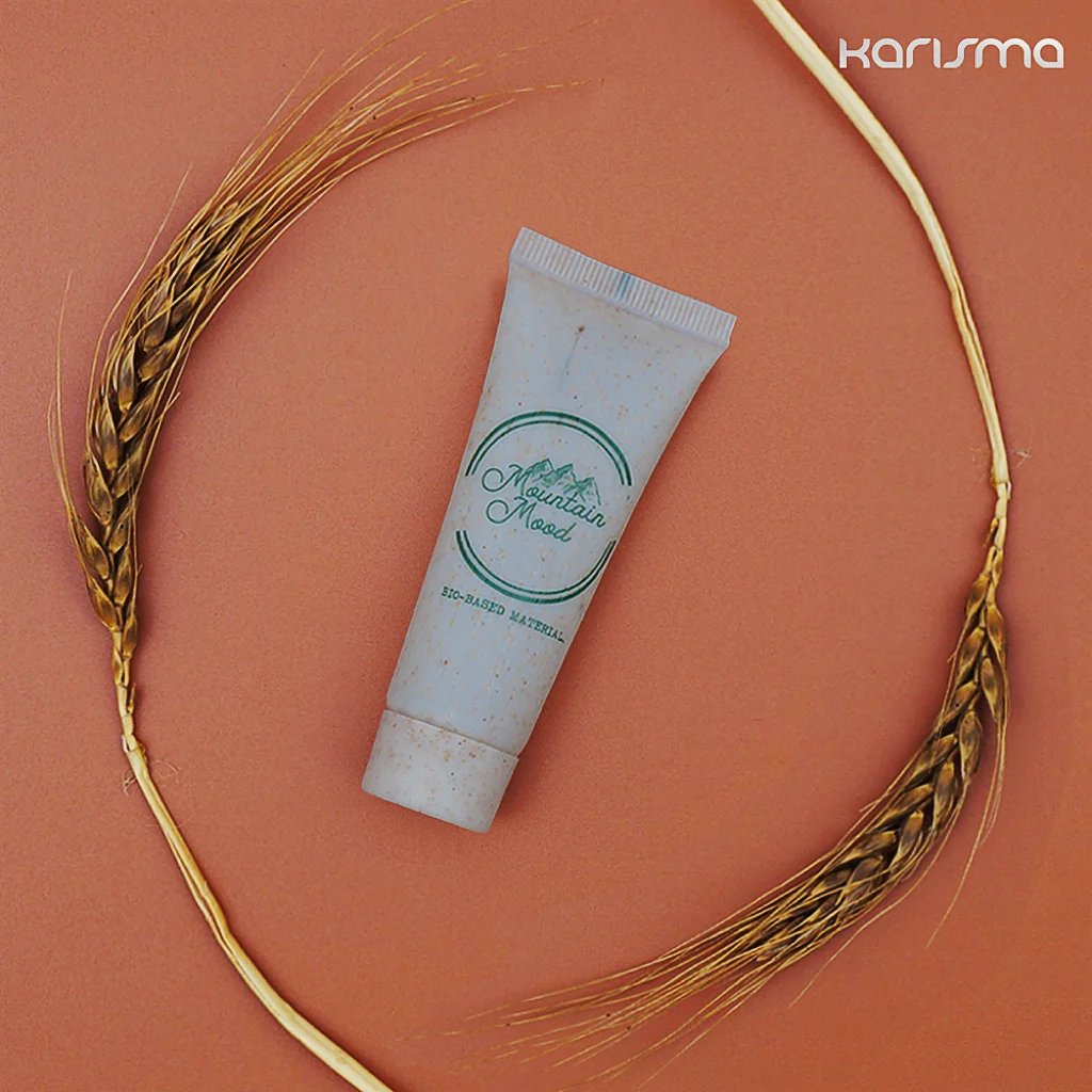 Custom Logo Eco Friendly Disposable Shampoo Biodegradable Wheat Straw Material Tube