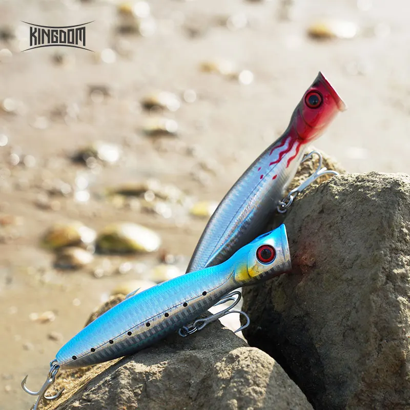 Kingdom Topwater Popper Fishing Lure 9.5g 16g 36g High Quality 130mm Big Popper Lure Hard Wobblers For Saltwater Fishing Lures