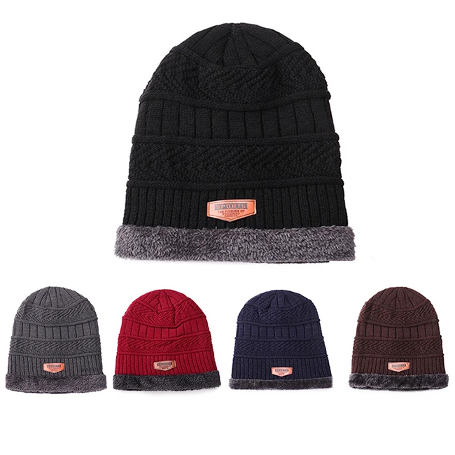 Winter Thermal Plush Hat Scarf Cap Women Thick Warm Beanies Cycling Caps Two-piece Suit Unisex hats