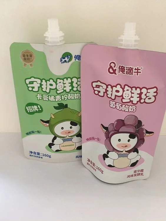 Wholesale custom jelly stick spout pouch packaging wrap roll film plastic soft tube bag for baby fruit & vegetable juice