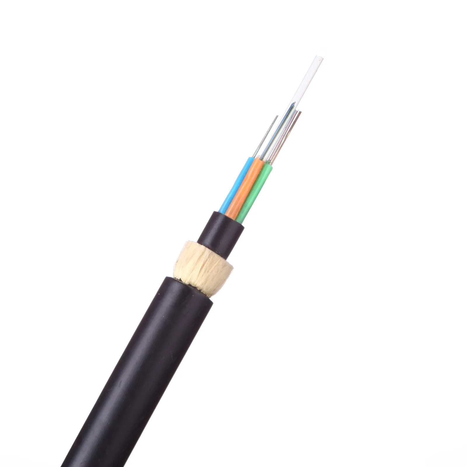 fibra optica 12 hilos adss  2 core 6 24 hilos 4km Single Jacket asu fibre optic cable price