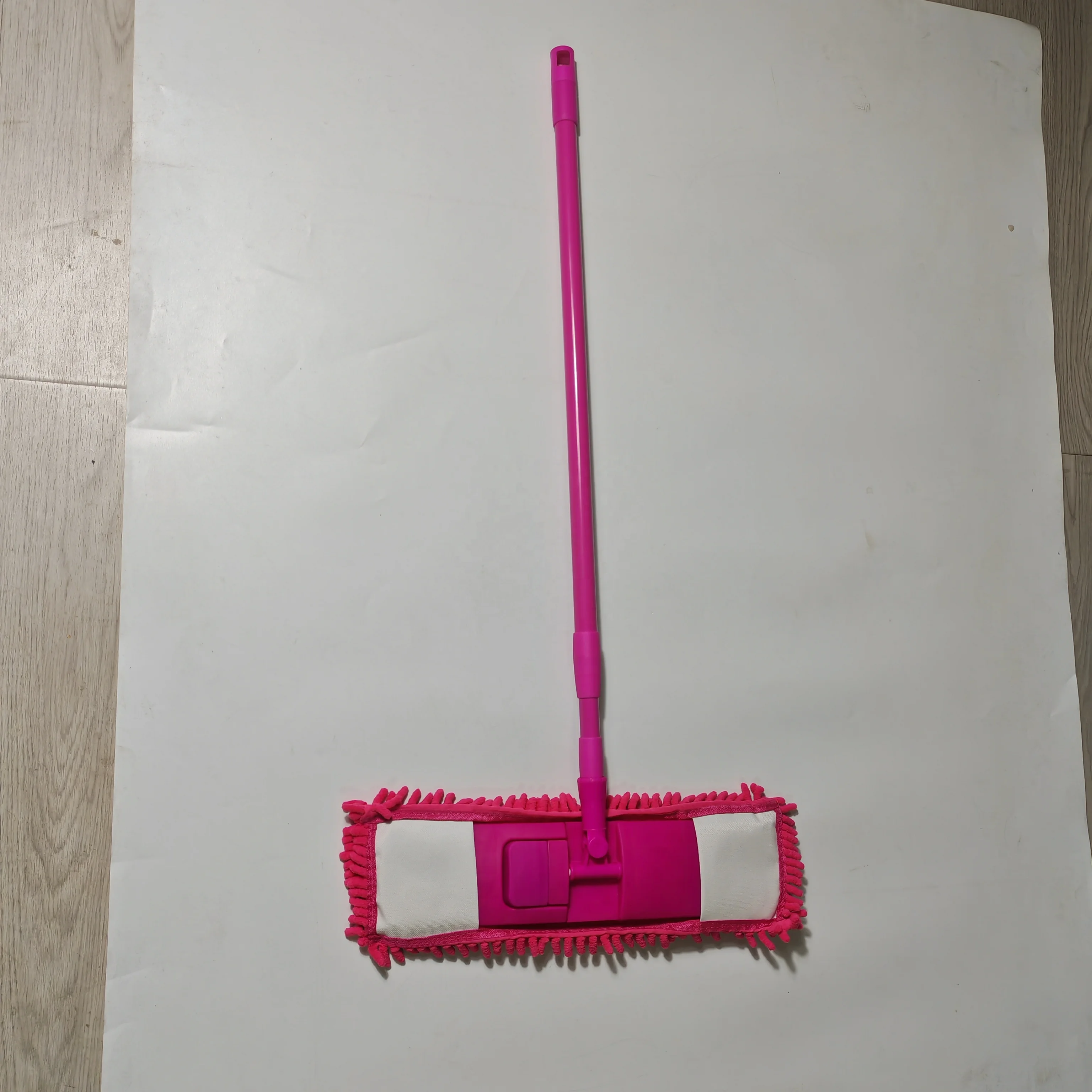 Long-Handle Microfiber Mop Pads with Chenille Head PP Material Replacement Dry Floor Cleaning Flat Mops for Home Use