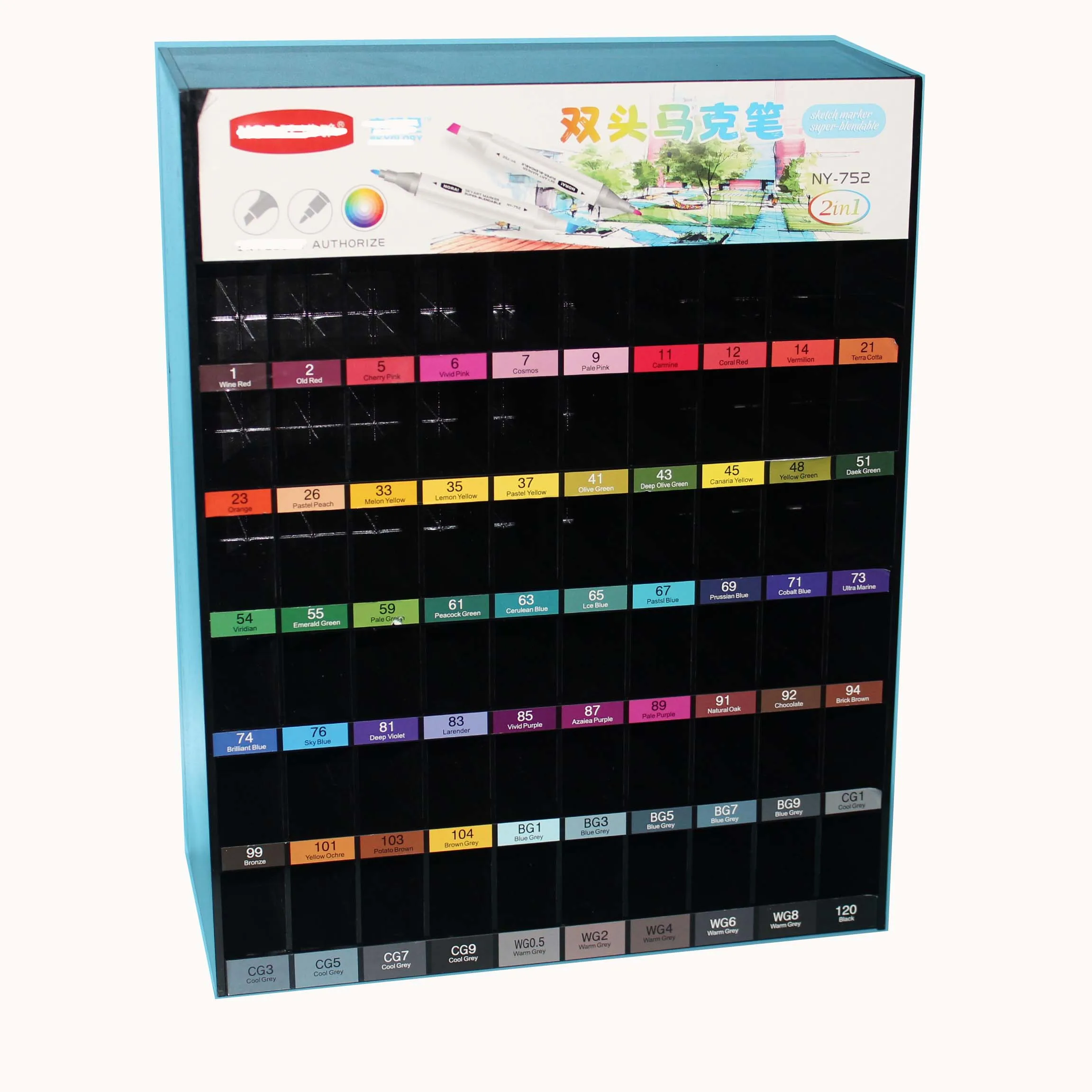 Weihai новый дизайн напольная стойка акриловая маркерная ручка дисплей