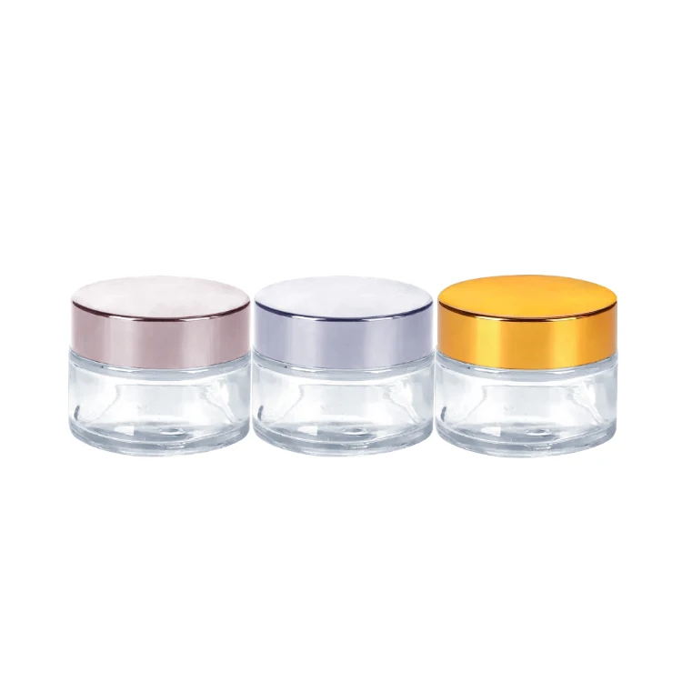 Wholesale 60Mm Customized Cosmetic Jar Bottle Rose Gold Aluminum Plastic Metal Screw Cap