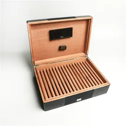 Double layer luxury cigar humidor thermostatic cedar cigar humidor