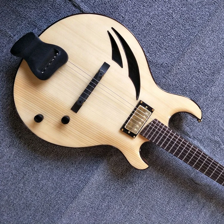 Пользовательские ручной работы из красного дерева Archtop Электрический Джаз гитары с двумя F отверстия