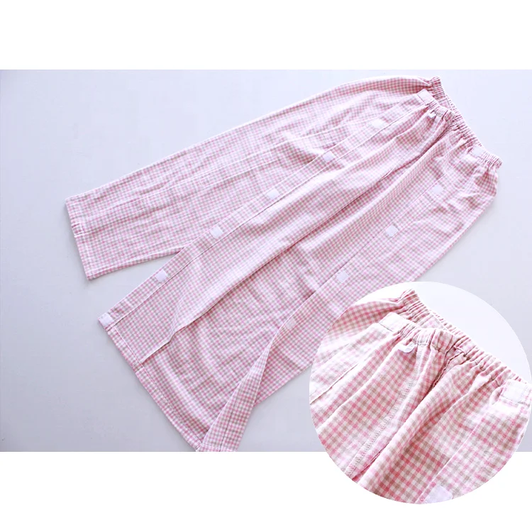 Paralysis Clothing Patient Care Pajamas Easy to Wear Off Clothes for Disability Elderly Surgery Patients Nursing Suit